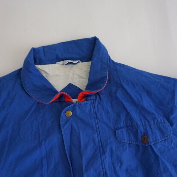 Vintage Club International Blue Red Cotton Lined Zip Up Nautical Jacket Medium - Picture 9 of 11